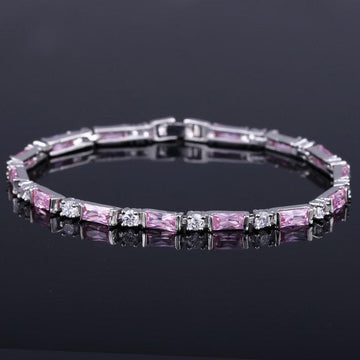 SUPERB Fashion AAA+ Cubic Zirconia Simulated Diamonds Charming Lovely Red Green Blue Tennis Bracelets - The Jewellery Supermarket